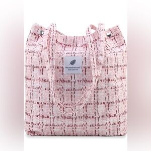 Pink Patterned Tote Bag